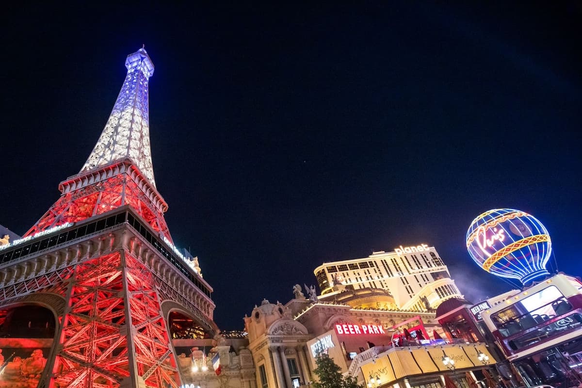 Las Vegas Strip at night.